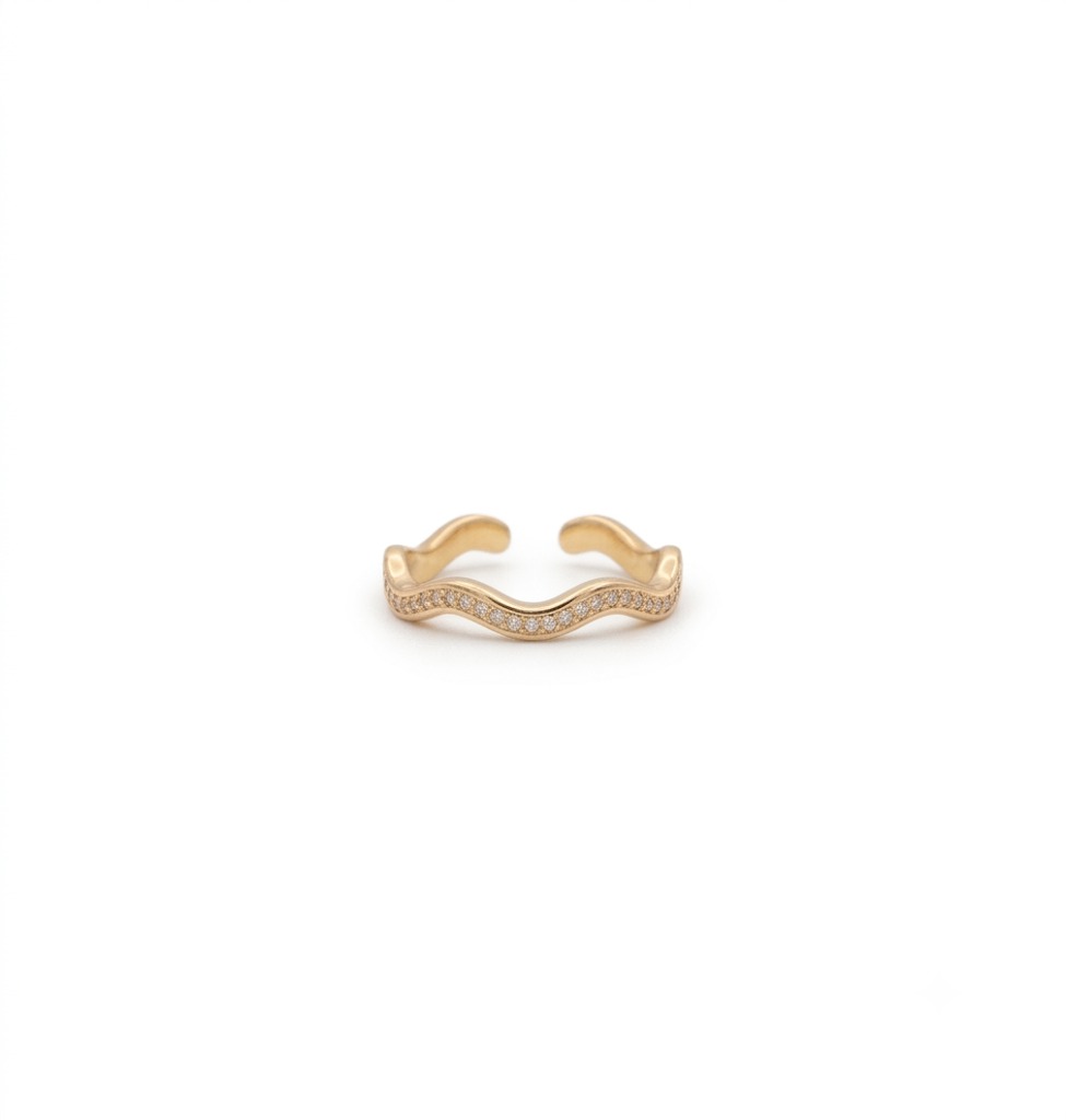 Wavy Crystal Open Band